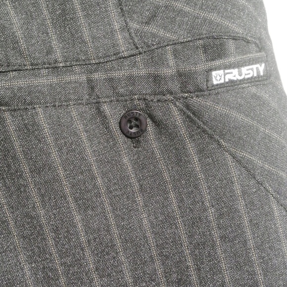Rusty Surfwear Board Skate Pinstripe Shorts 30 - Picture 3 of 5